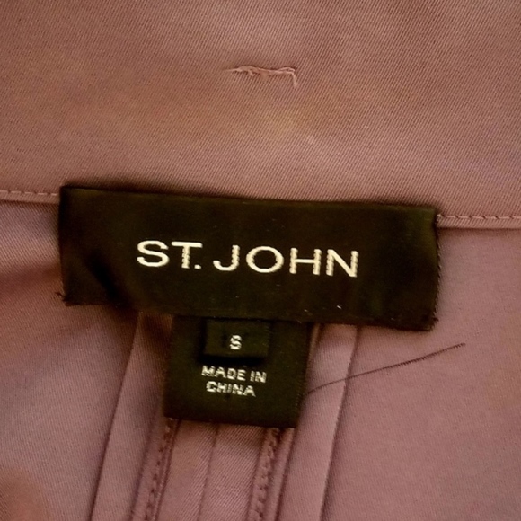 Make Offer St. John Moto Jacket Small Purple - Picture 3 of 8